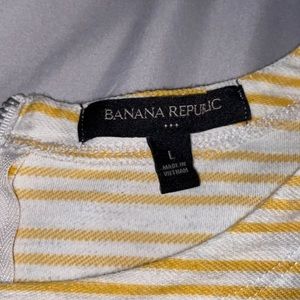 Yellow and white striped shirt